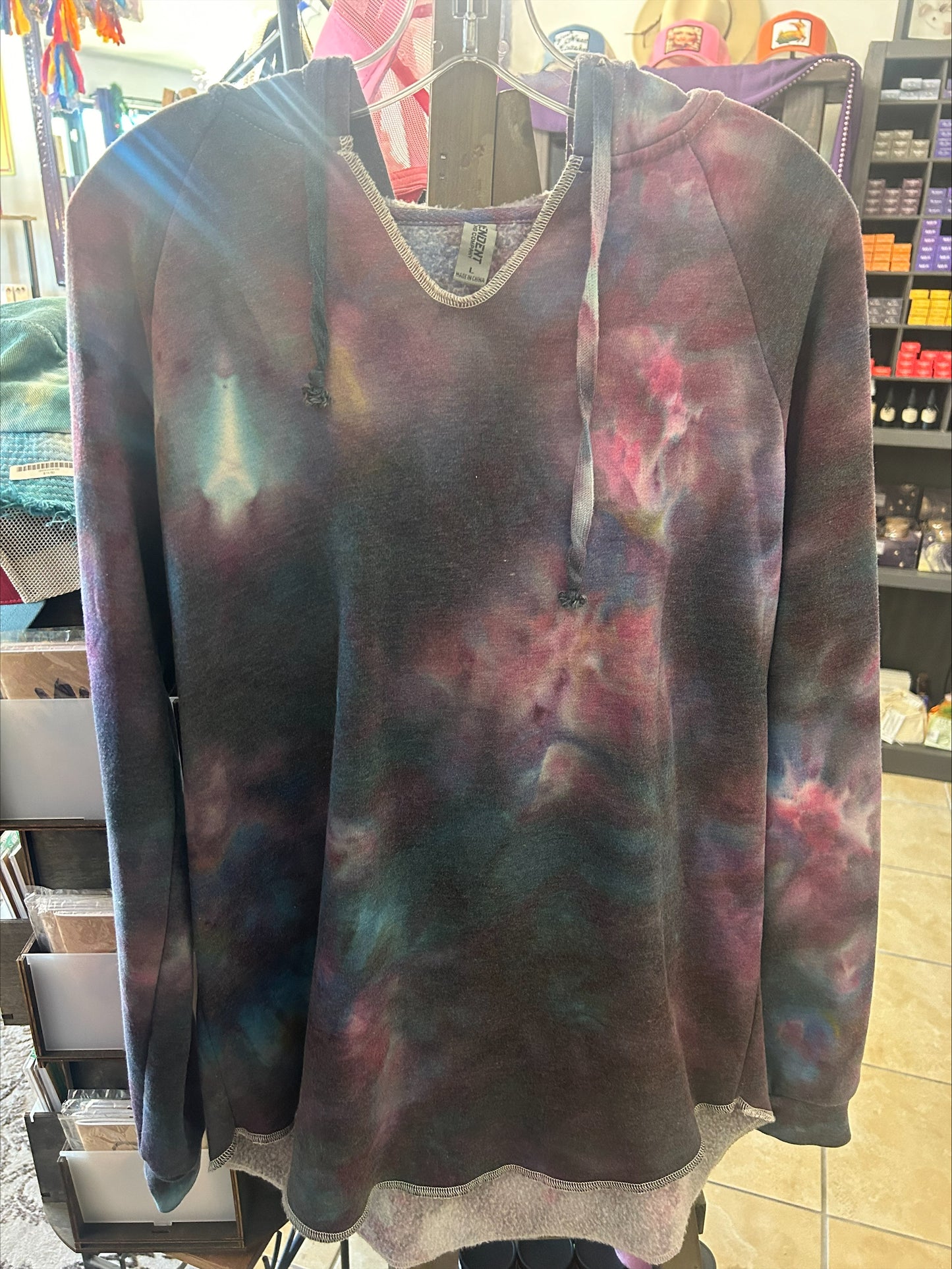 Tie Dye Hoodie Sweatshirt-Size Large