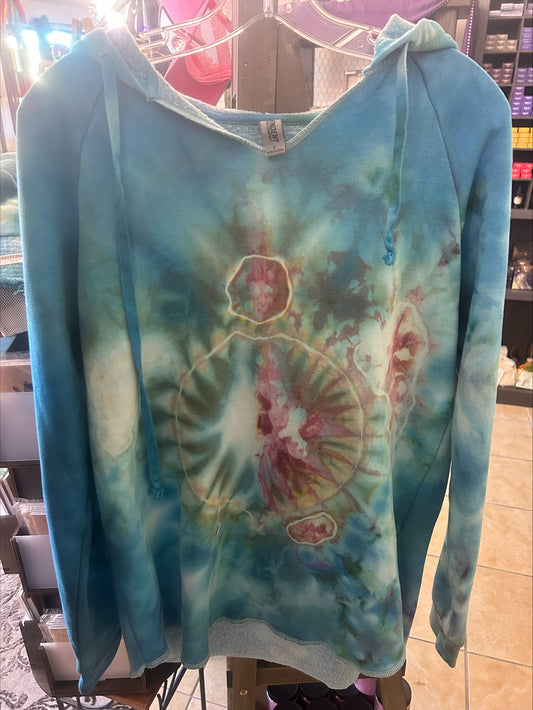 Tie Dye Hoodie Sweatshirt-Size Large