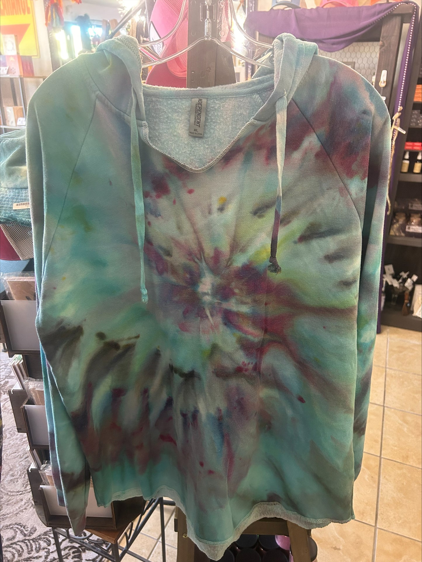 Tie Dye Hoodie Sweatshirt-Size X-Large