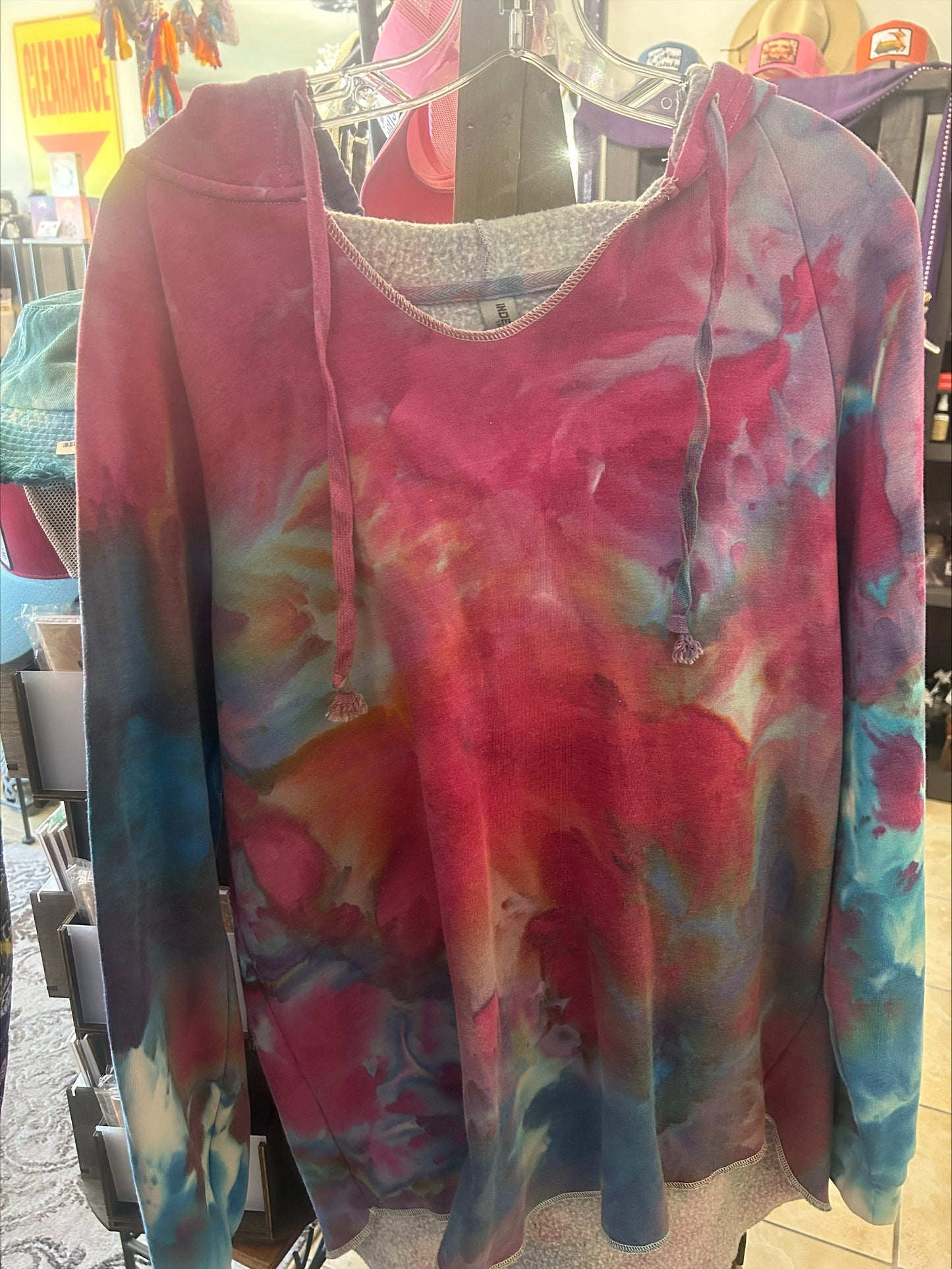 Tie Dye Hoodie Sweatshirt-Size X-Large